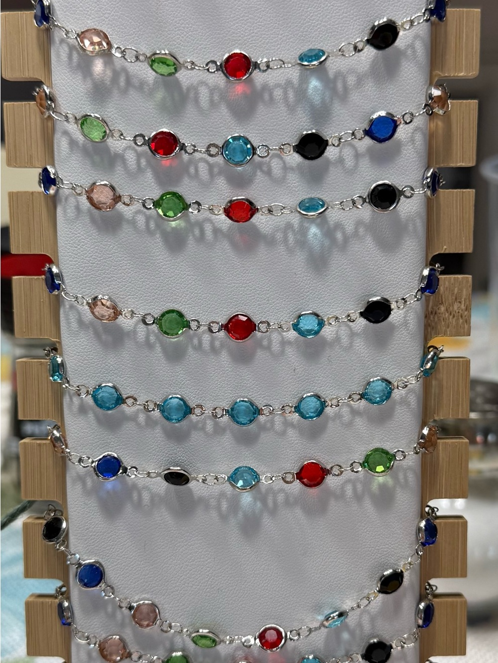 Hand Crafted Multicolor Bezel-Gemstone Bracelets
Sold individually